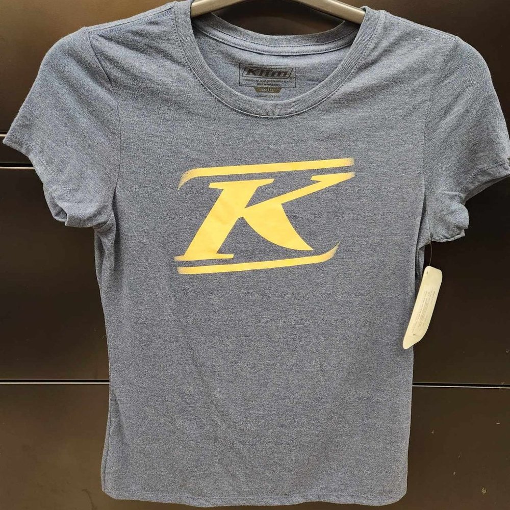 Klim Ladies Drift Tri-Blend Tee, Navy Frost/Mock Orange